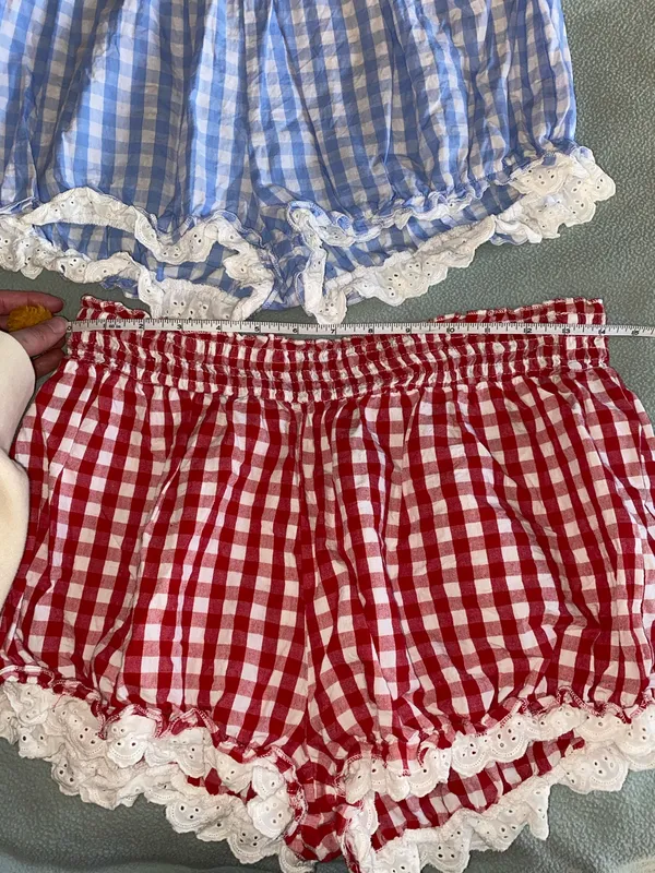 Cider Gingham Bloomer Shorts Blue  - Image 2