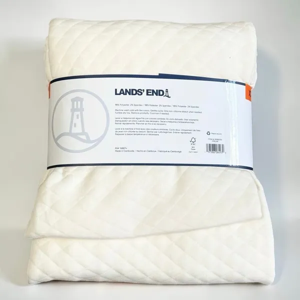 Lands’ End Ivory Quilted Lounge Set XXL - Image 3