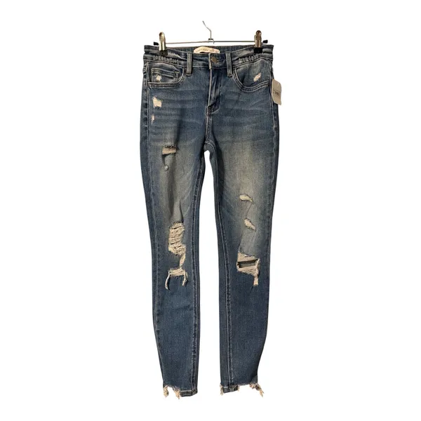 Altar'd State Womens Medium Wash Distressed Skinny Jeans, Size 26 - Image 2
