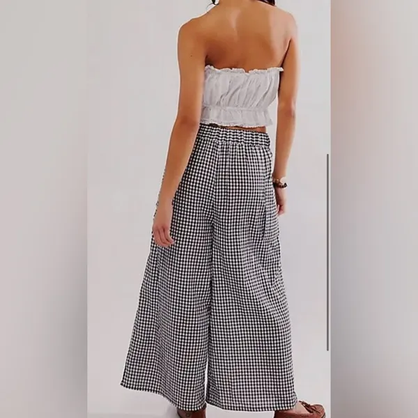 Free People East Side Trousers Pants - black/white Sz S New no tags 👈🏻 - Image 7