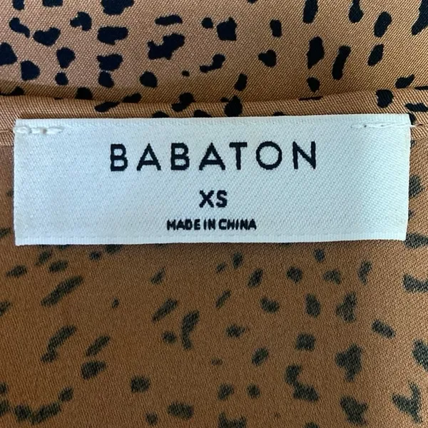 Aritzia Babaton Animal Print Silk Satin V Neck Sleeveless Camisole Tank Top XS - Image 3