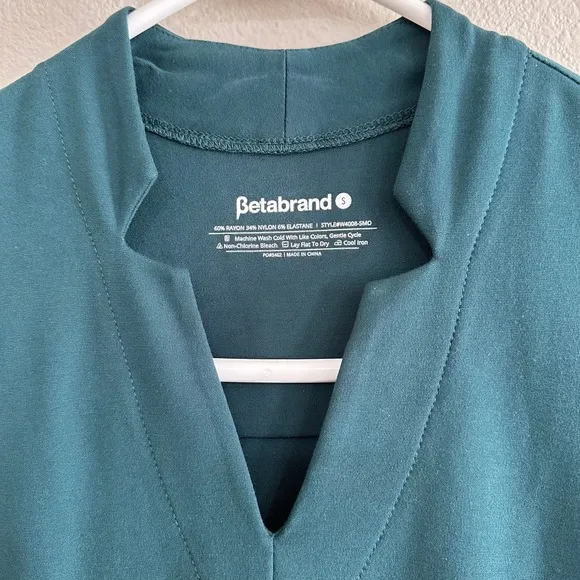 Betabrand Midi Dress Teal‎ Green Short Sleeve Career Secretary Office Casual - Image 3