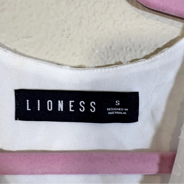 Lioness White Swiss Dot Tiered Mini Dress Womens S Boho Fairy Cottage Core Bride - Image 10