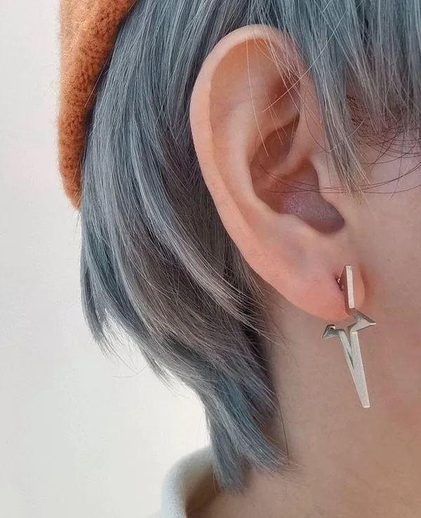 Pentagram Star Stud Earrings for Men Women Streetwear Unisex Hip Hop Style - Image 4