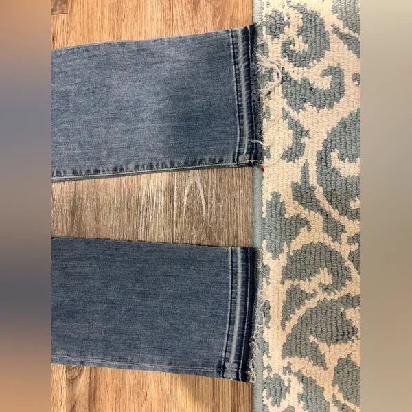 Lucky Brand Blue Distressed Straight Leg Jeans - Image 3