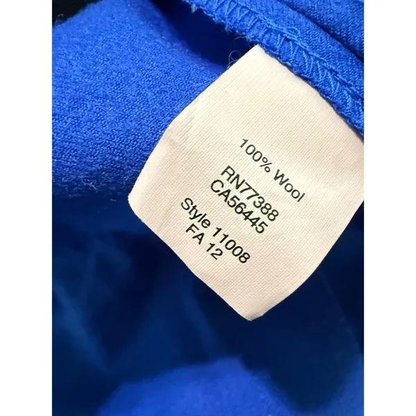 J.Crew Cafe Capri Royal Blue‎ 100% Wool Ankle Pants Navy Hem 11008 Womens 6 - Image 7