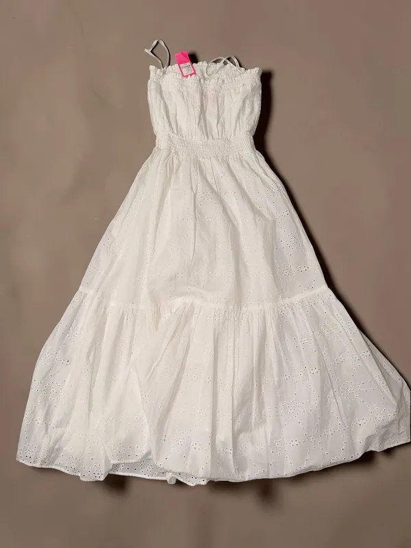 White Lilly Pulitzer Dress XS Nikole Strapless - Image 2