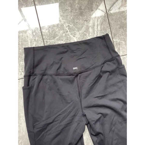 Prana Becksa 7/8 Jogger Dark Gray High Waisted Ribbed Yoga Pants Womens Large - Image 2