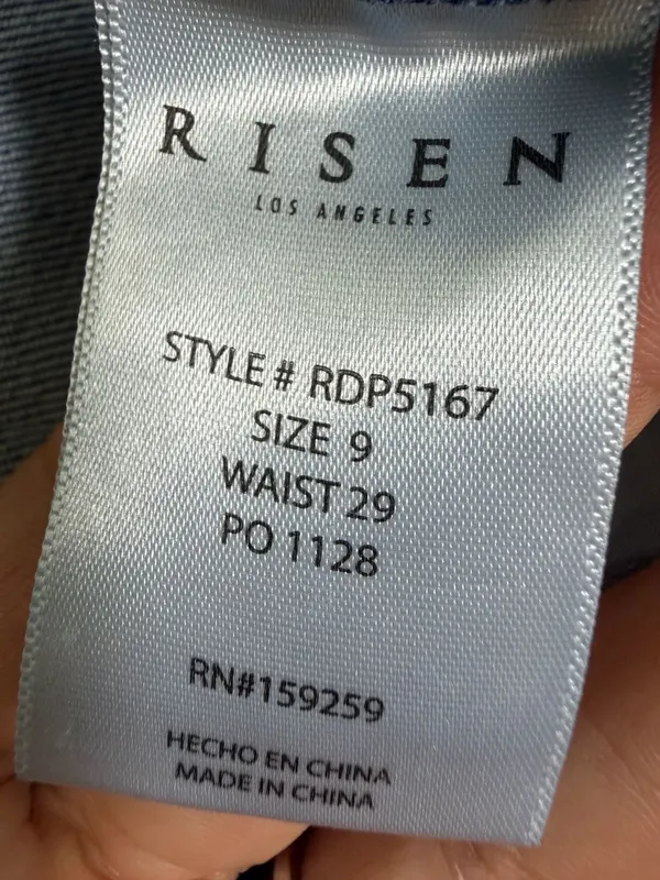 Risen Los Angeles High Rise Wide Leg Frayed Hem Jeans Style RDP5167 - Image 3