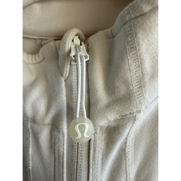 Lululemon Define Jacket Cream Off White Full Zip Slim Fit Yoga Track Jacket - Image 4