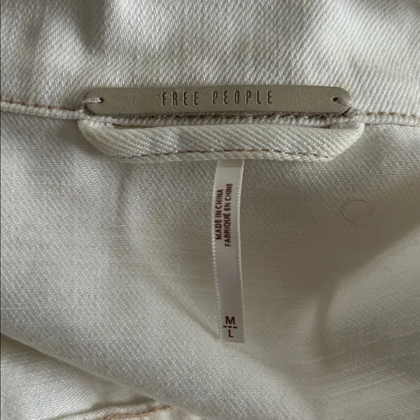 Free People Off-White Denim Jacket - Image 6