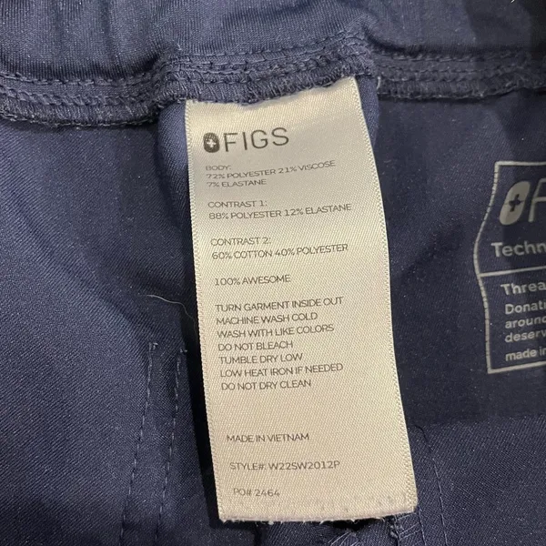 Figs Zamora High-Rise Jogger Scrub Pant Navy Size Small Petite - Image 4