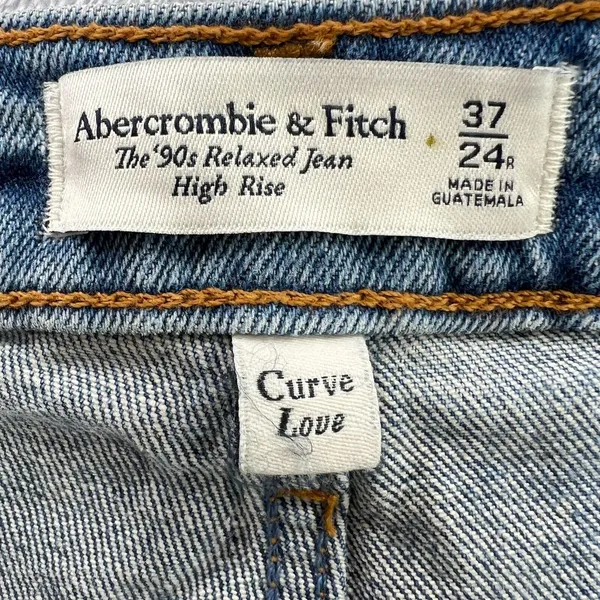Abercrombie Fitch Jeans Womens 24R 37 Curve‎ Love 90s Relaxed High Rise Blue - Image 3