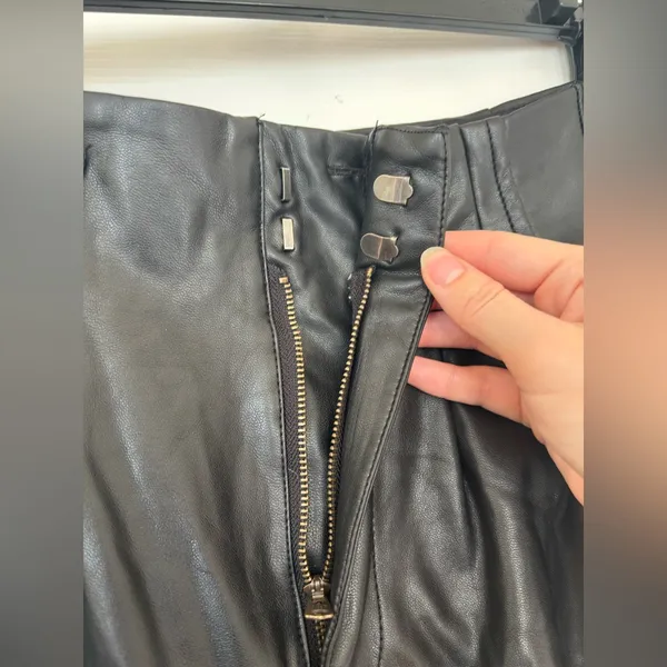 Abercrombie & fitch leather pants straight leg - Image 5