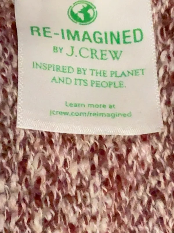J.Crew Re-Imagined Marled Knit Balloon Sleeve Sweater Burgundy Pink S - Image 10