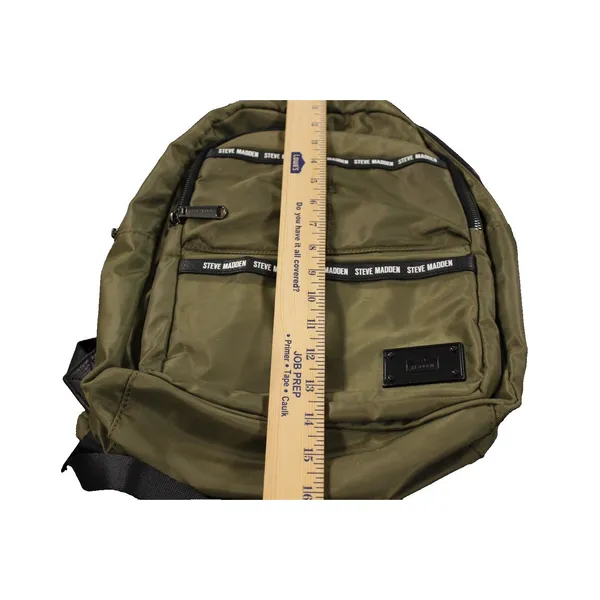 Steve Madden Olive Green Nylon Backpack - Logo Tape - Preowned - Image 5