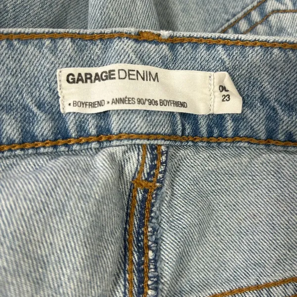 Garage 100% Cotton High Rise Boyfriend Jeans Sz 23 Vintage Fit Distressed Denim - Image 10