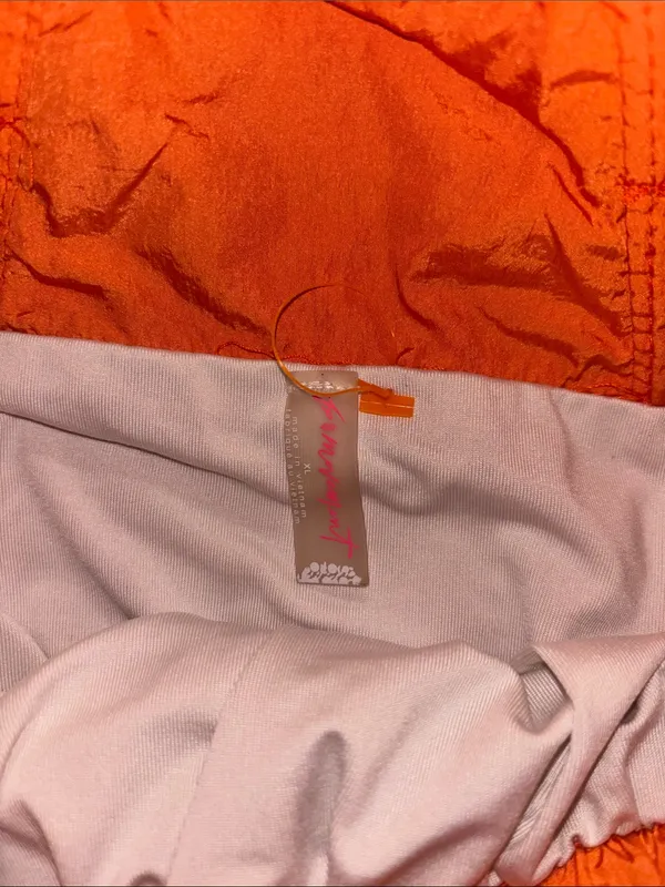 Free People Movement Orange “The Way Home” Shorts - Image 4