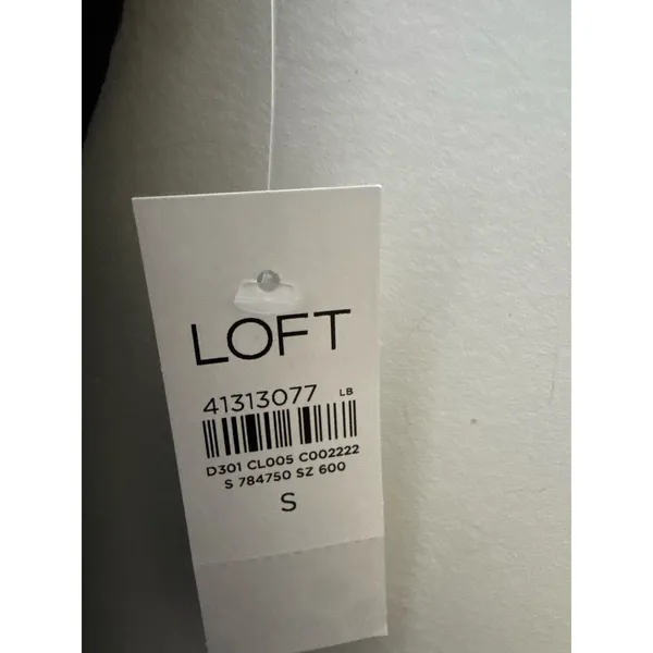 NWT LOFT Black Ribbed Lettuce Hem Cami Spaghetti Strap Tank Top Women Size S - Image 5