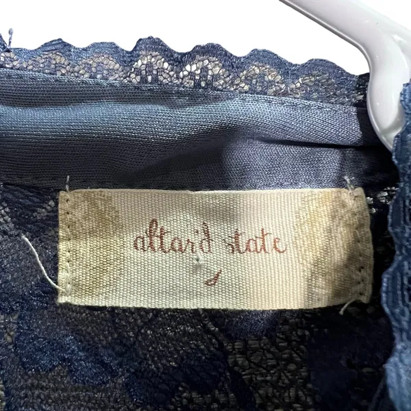 Altar'd State Size Small Navy Lace Mini Dress Fully Lined Prom Formal Sorority - Image 4