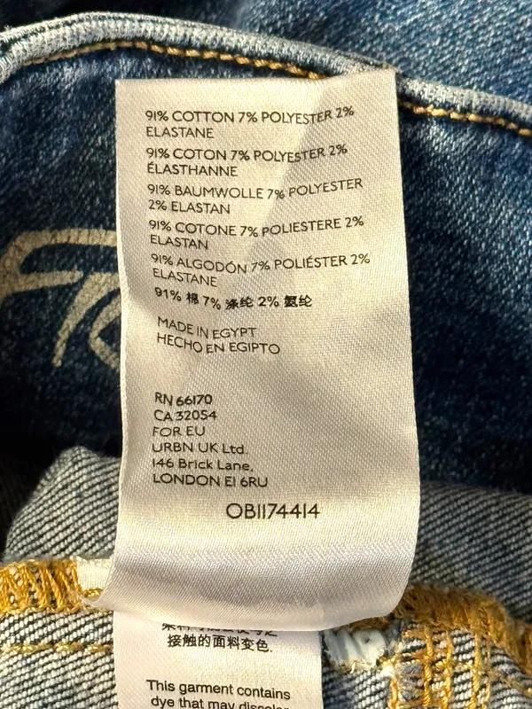 We The Free Medium Wash Indie High Rise Corset Waist Skinny Jeans Sz 32 - Image 6