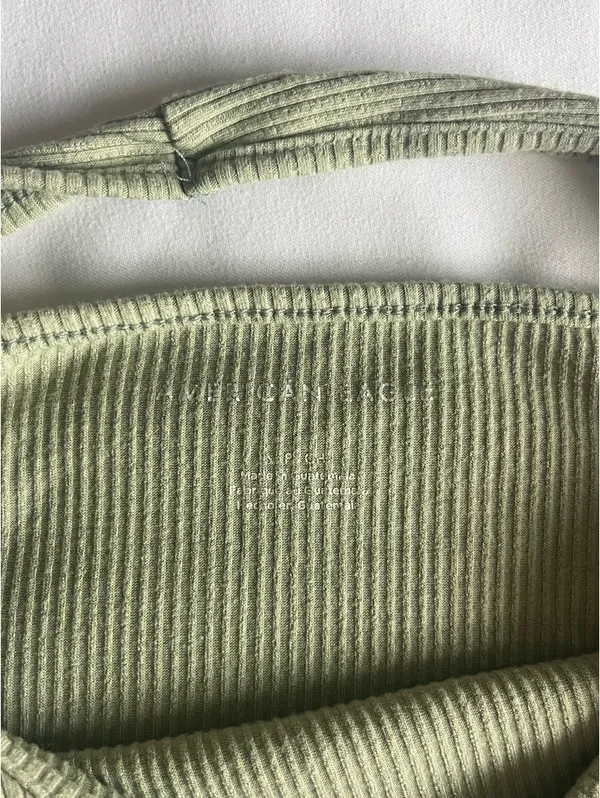 American Eagle Green Halter Tank - Image 3