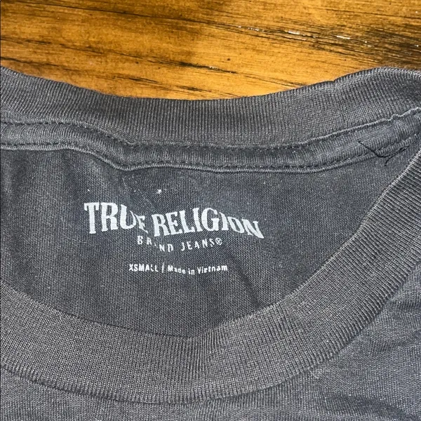 True Religion Black Graphic Tee - Image 2