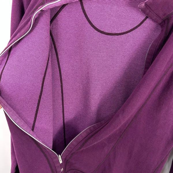 Lucy Zip Up Reversible Sweatshirt Jacket‎ Womens XL Purple Gym Lounge Athleisure - Image 6