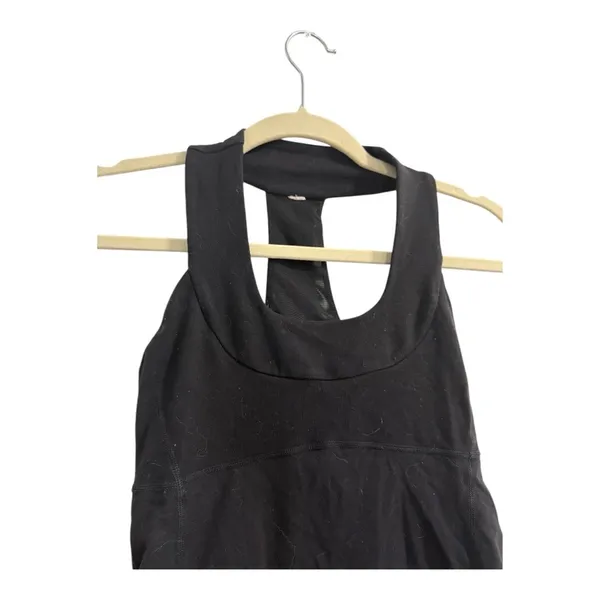 Lululemon Black Mesh Racerback Tank Top Size 4 - Image 2