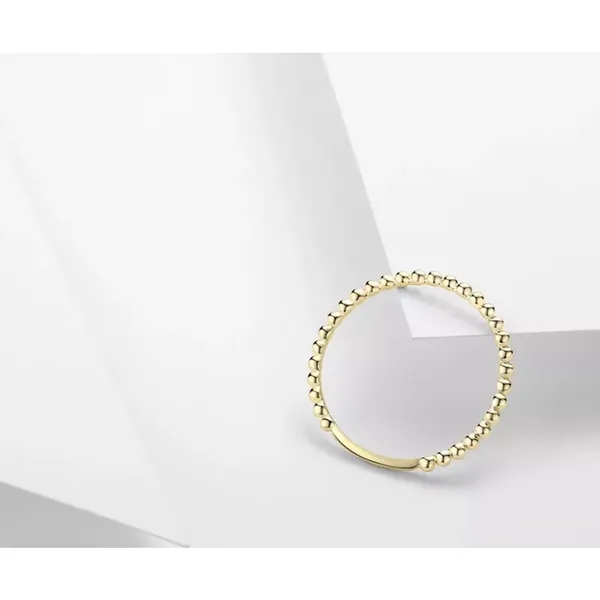 Boutique NEW Dainty 14k Gold-Plated‎ Bead Ball Ring, Jewelry, Size 7 - Image 11