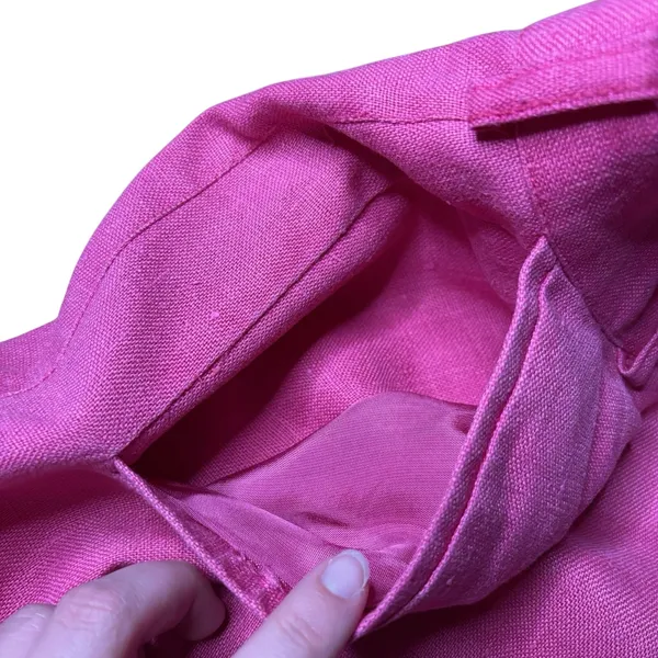 Vintage Giorgio Sant'Angelo Linen Blend Shorts Women's 12 Pink Pleated High Rise - Image 6