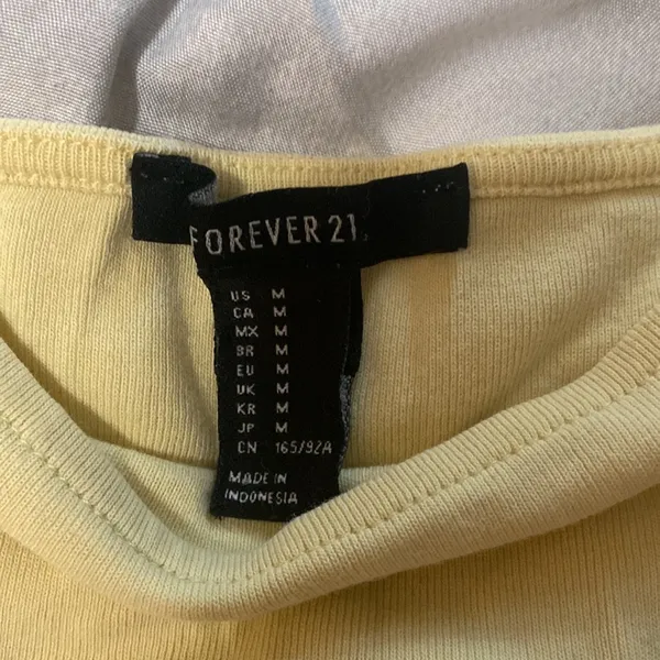 Forever 21 Yellow cropped tank - Image 2