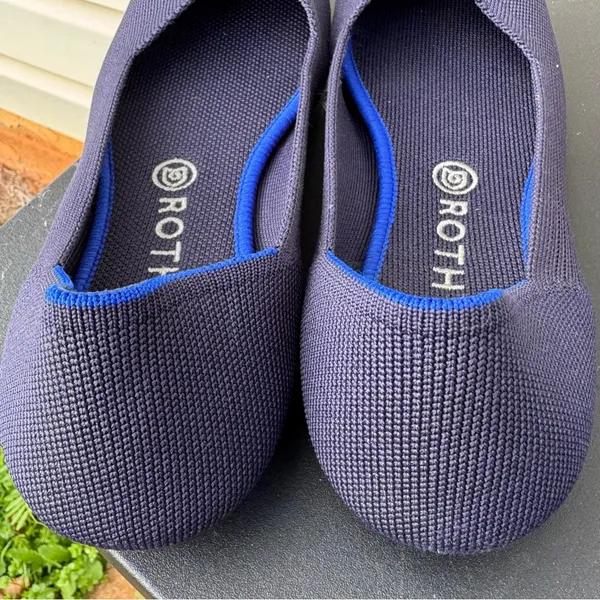 Rothy’s Women’s Knit Flats Size 10 W10 Navy Blue Slip On Comfort Casual Shoes - Image 6