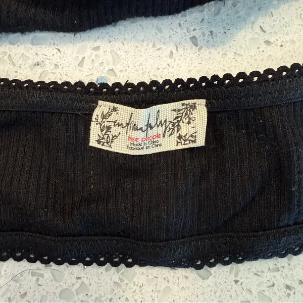 Free People Intimately Midnight Black Bralette Size L - Image 3