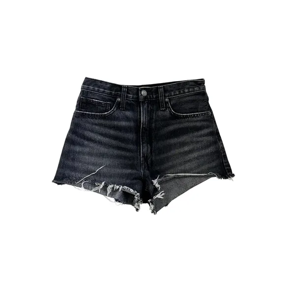Ariat Denim Ultra High Rise Tomboy Shorts Jazmine Black Pittsburg Size 26 - Image 2