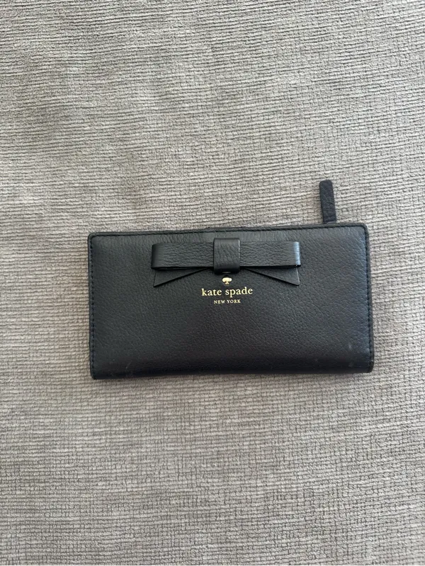 kate spade Black Leather Bow Crossbody with Matching Wallet - Image 2