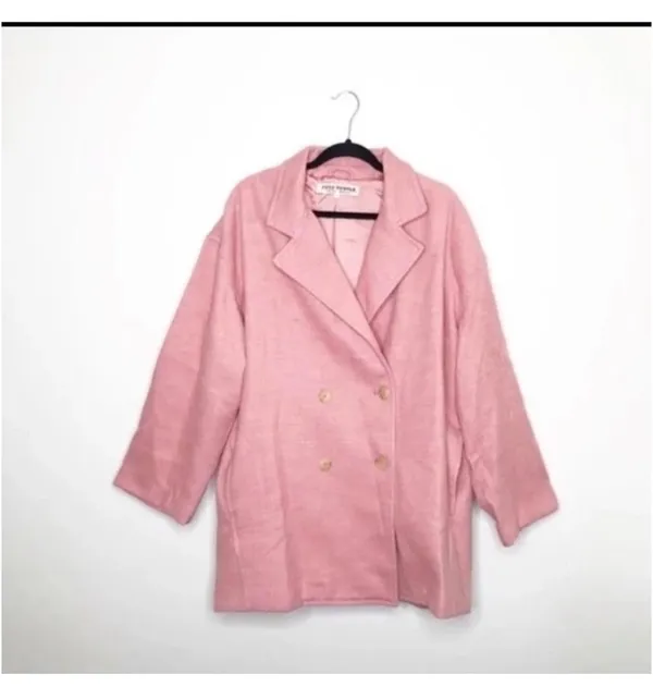 Free People Dusty Pink Oversized Blazer L - Image 4
