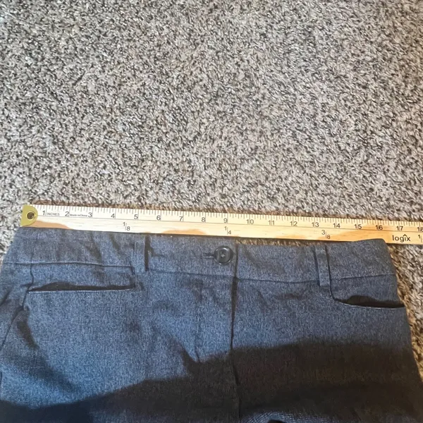 Loft Skinny Dress Pants Womens 10 Charcoal‎ Gray Textured Cotton Blend Workwear - Image 5