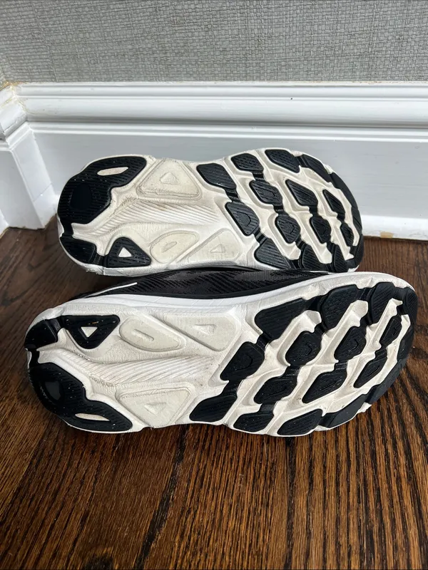 Hoka Black and White Athletic Running Shoes - Image 6