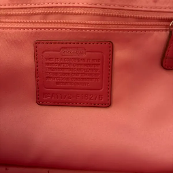 Coach Tan and Red Floral Tote - Image 4