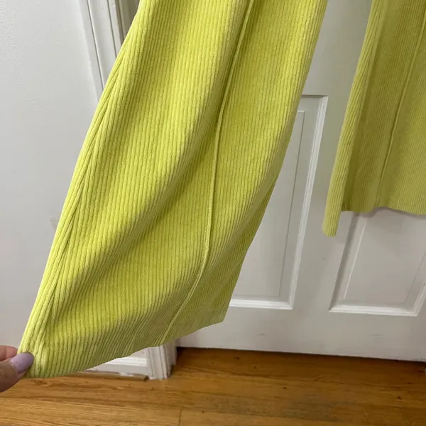 Aerie Grrove On Rib Velour‎ Flare Pant M Long Tall High Rise Retro Y2K Cozy - Image 5