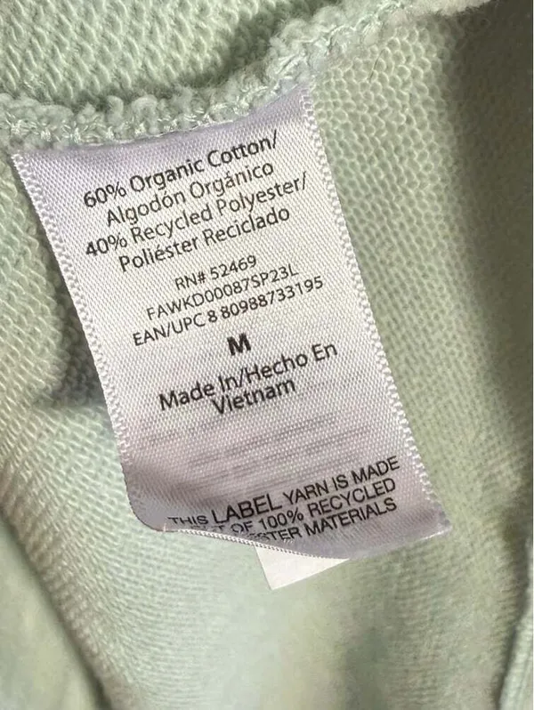 Free Assembly green short sleeve French Terry Dress bow detail size Medium - Image 7