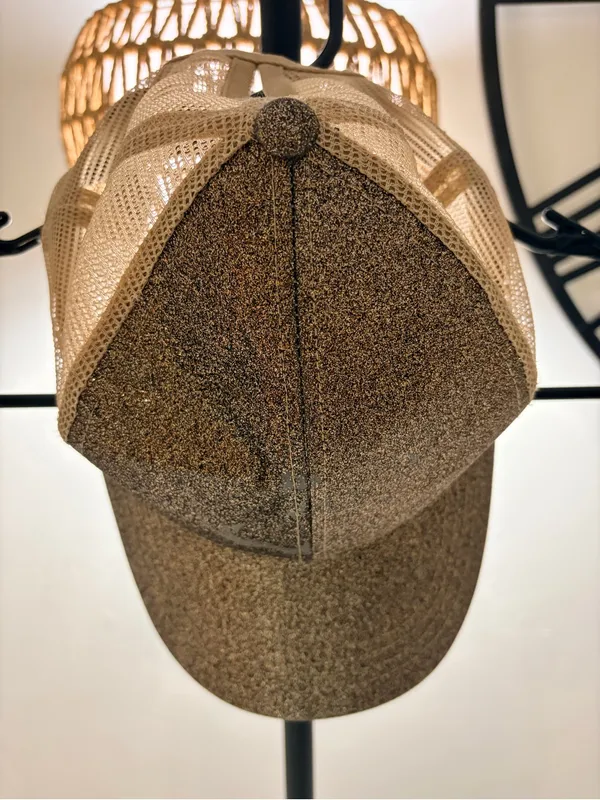 CC Boutique Brown Mesh Trucker Cap - Image 2