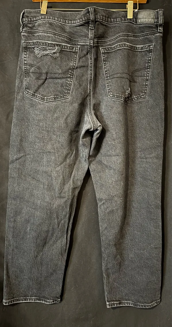 American Eagle Outfitters Black Distressed Denim Jeans– Size 16 - Image 2