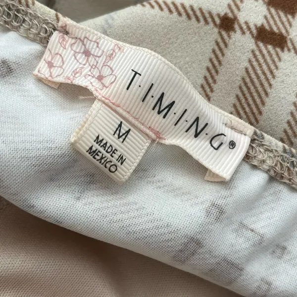 Timing Plaid Bustier Cropped Cami Top - Size M - Image 4