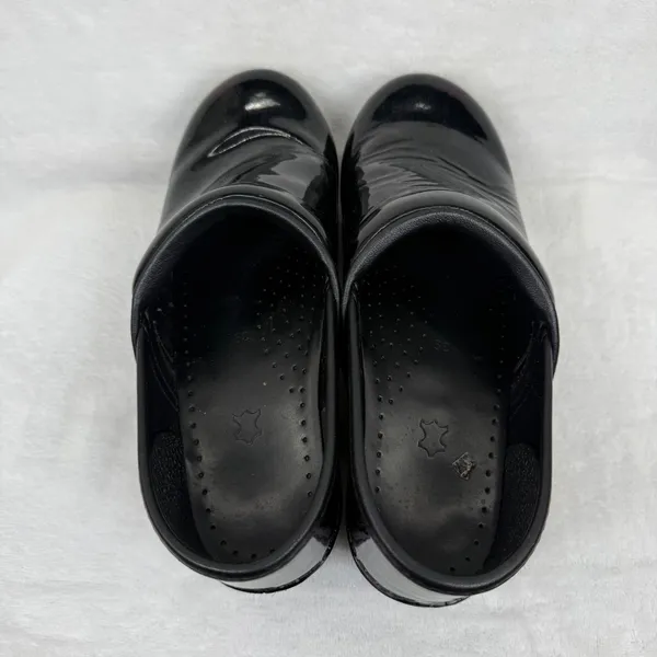 Dansko Professional Black‎ Patent Leather Clogs Womens 39 Nursing Work Shoes - Image 6