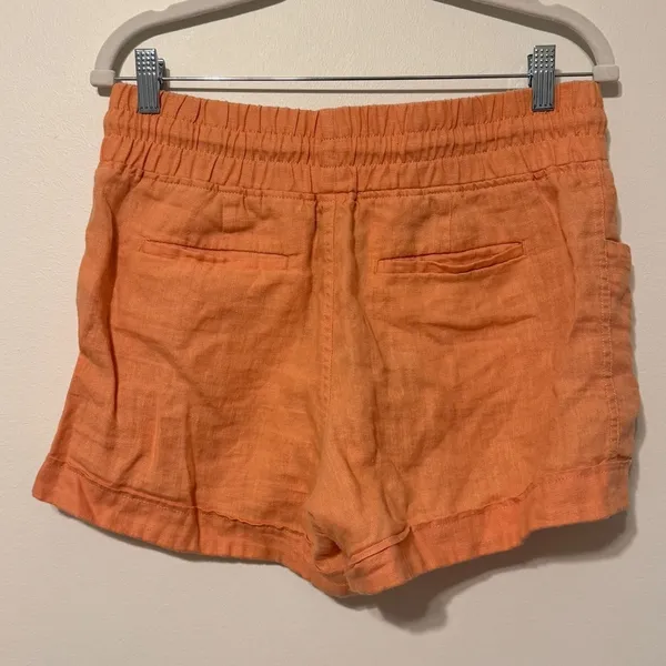 Athleta Cabo Linen 4" Short Size 8 Orange Summer Beach - Image 5