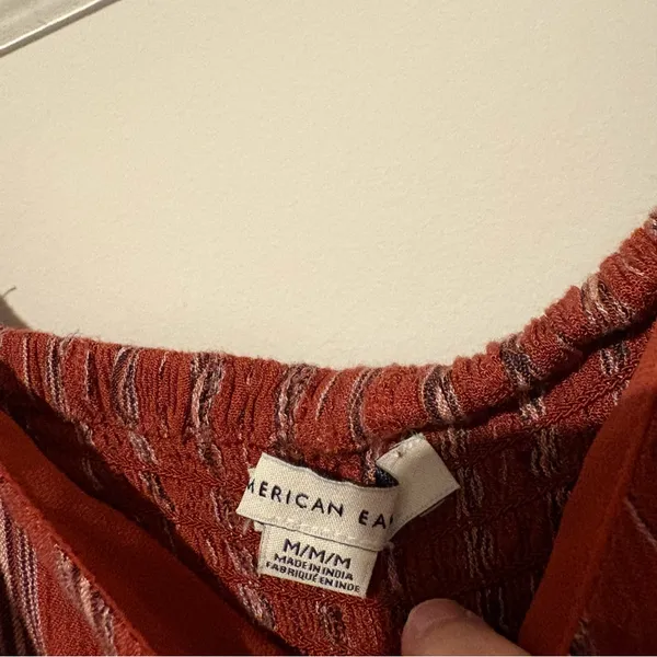 American Eagle‎ Striped wide leg jumpsuit red size medium - Image 4