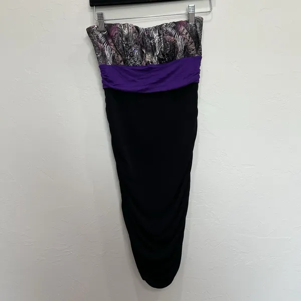 VTG 2000s S Small Dress Strapless Bodycon Empire Y2K Fairy Grunge Baddie USA - Image 7