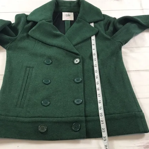 CAbi Love Carol Green Sweater Pea Coat - Image 11